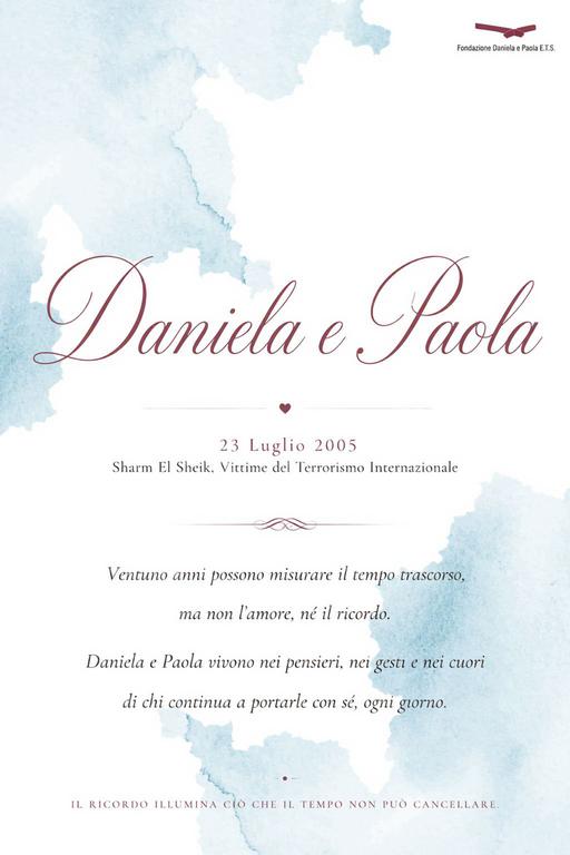 23 Luglio 2005 In memoria di Daniela e Paola Bastianutti
